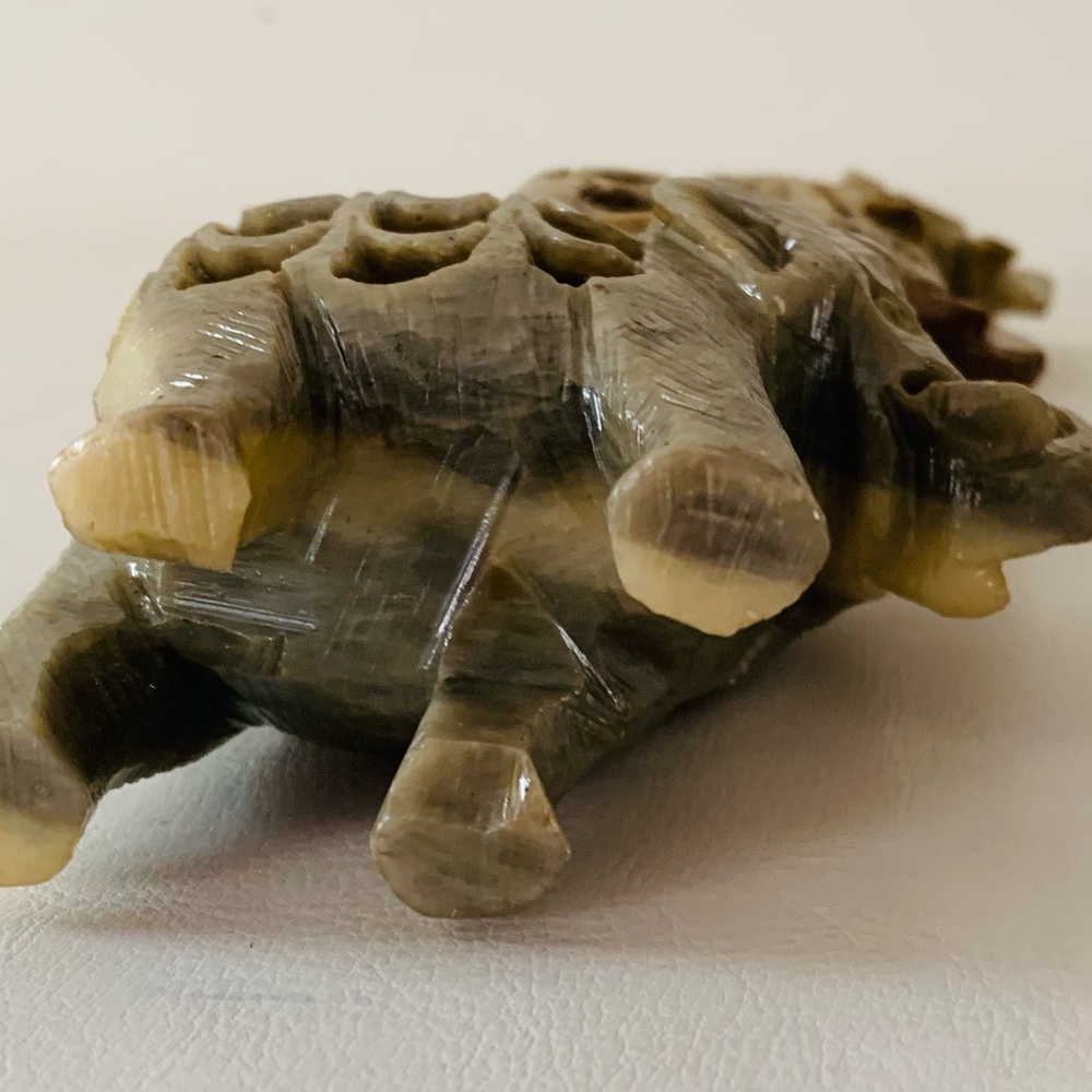Handcrafted Elephant Sculpture in Brown and Gray - Picture 6 of 7